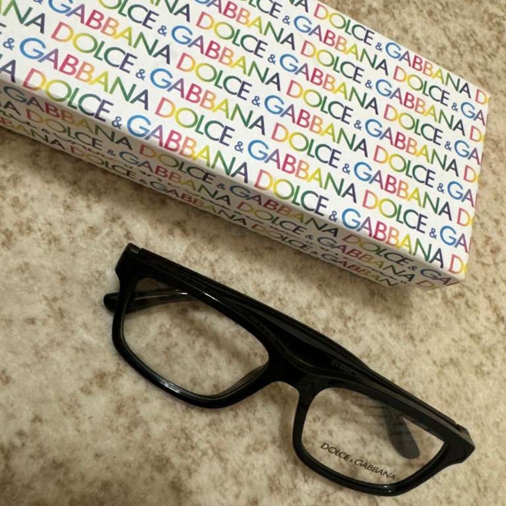 Dolce & Gabbana Black Rectangular Eyeglasses